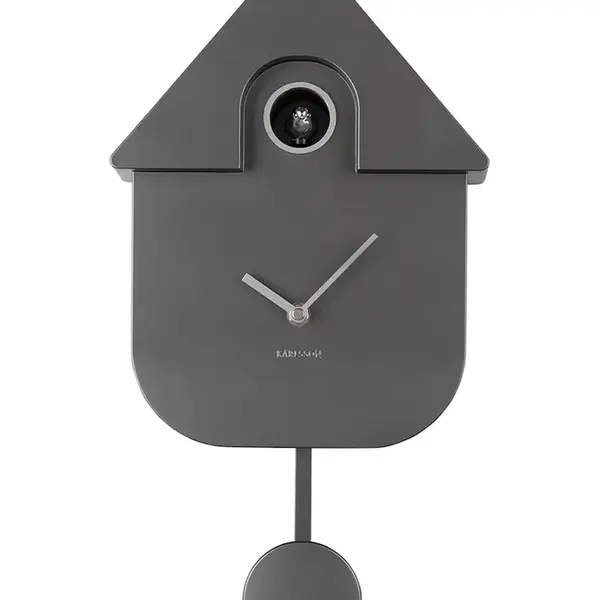 Kukučkové hodiny Karlsson Modern Cuckoo Metallic