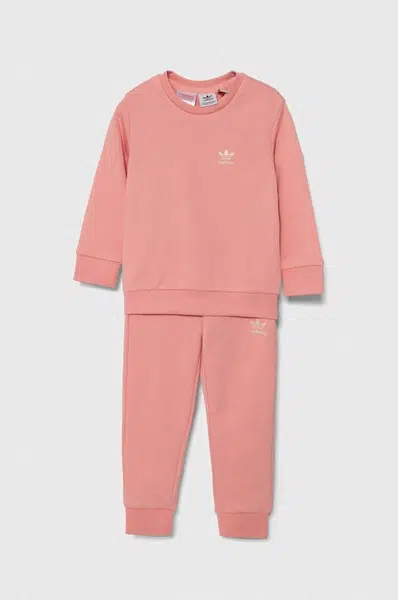 Detská tepláková súprava adidas Originals CREW SET ružová farba, IX9844