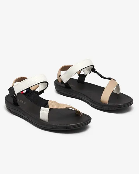 Resti Icon Women's fabric sandals in white Ojo- Footwear