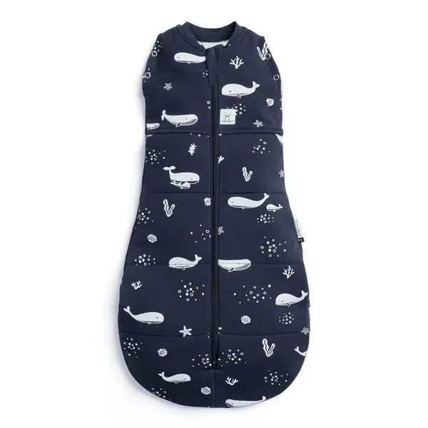 ergoPouch Zavinovačka a vak na spaní 2v1 Cocoon Whale 0-3 m, 3-6 kg, 2,5 tog