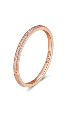 Rosato Minimalistický bronzový prsten se zirkony Allegra RZA030 56 mm