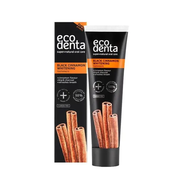 ECODENTA Černá zubní pasta s příchutí skořice 100 ml