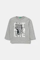 Dětské bavlněné tričko s dlouhým rukávem United Colors of Benetton