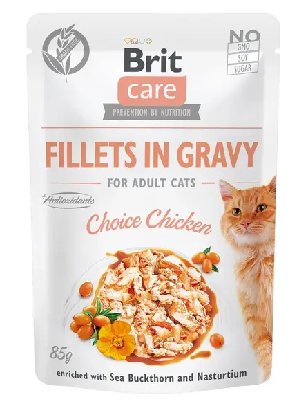 Brit Care Cat Fillets in Gravy - Chicken 6 x 85 g