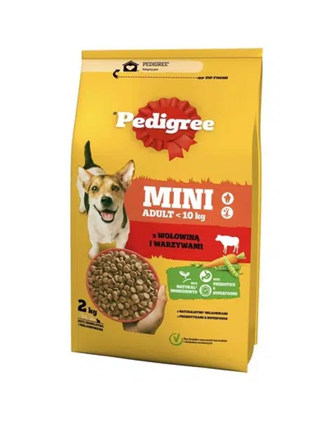 Pedigree Adult Mini granule pre psov - hovädzie, zelenina 2 kg