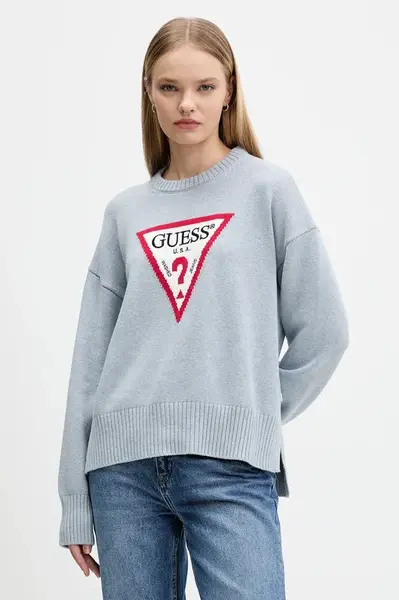 Bavlněný svetr Guess Jeans černá barva, W4BR12 Z3HM1