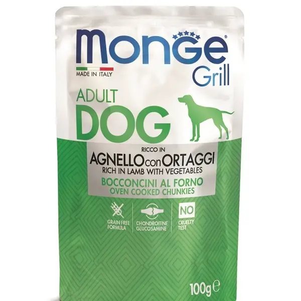 Monge Grill Dog Adult - jehněčí a zelenina 100 g