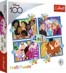 Puzzle Disney 100 let: Disneyho veselý svět 4v1