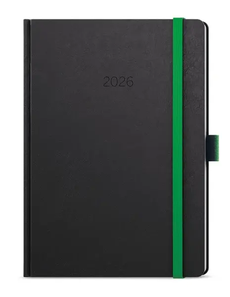 Týdenní diář 2026 Oskar Nora A5 zelená