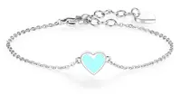 S'Agapõ Oceľový náramok so srdiečkom Click SCK12
