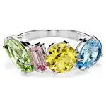 Swarovski Prsteň s farebnými Swarovski kryštálmi Gema 570894 58 mm