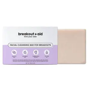 Breakout+aid Čistiace mydlo na problematickú pleť s kyselinou salicylovou (Facial Cleansing Bar For Breakouts) 100 g
