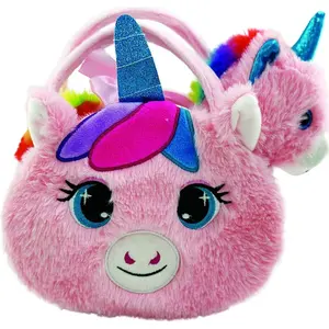 Sparkys Plyšová kabelka Jednorožec ružová