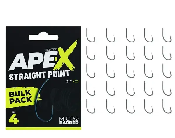 Ridgemonkey háčiky ape-x straight point bulk pack 25 ks - 4