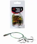 Filfishing lanko s trojháčikom treble hook leader 3 ks 30 cm - 6