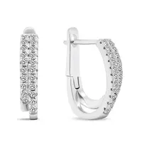 Brilio Silver Obľúbené strieborné náušnice so zirkónmi EA483W