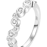 Beneto Moderné strieborný prsteň so zirkónmi AGG388 52 mm