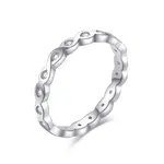 MOISS Elegantný strieborný prsteň s čírymi zirkónmi R00019 54 mm
