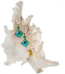 Lampglas Elegantné náušnice Emerald Princess s rýdzim striebrom v perlách Lampglas ERO1