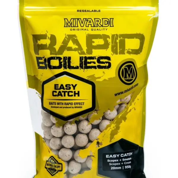 Mivardi boilies rapid easy catch scopex smetana - 950 g 16 mm