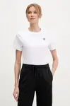Bavlněné tričko Rossignol TRAYE bílá barva, RLNWY12