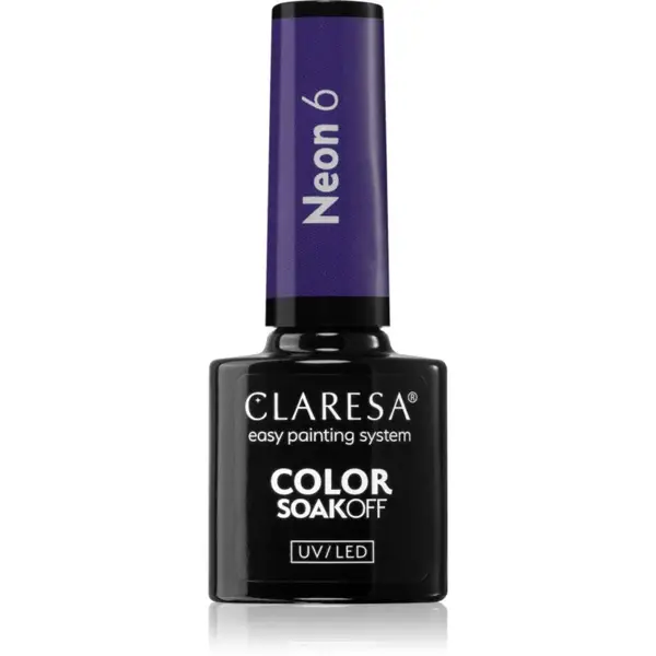 Claresa SoakOff UV/LED Color Neon gelový lak na nehty odstín 6 5 g