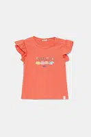 Dětské bavlněné tričko United Colors of Benetton oranžová barva, 3096A106F
