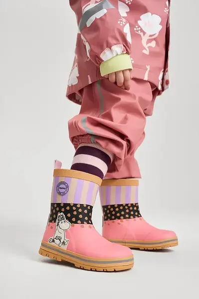 Dětské holínky Reima Moomin Magisk růžová barva, 5400001B