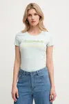 Tričko Guess DEGRADE tyrkysová barva, W5GI14 J1314