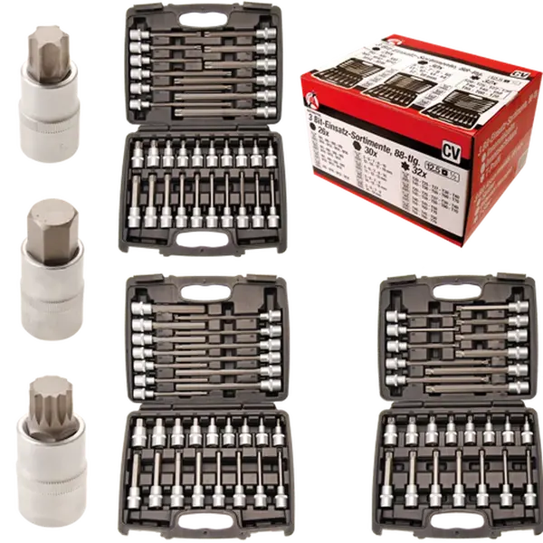 BGS Do it yourself Zástrčné hlavice Imbus, TORX a XZN 1/2", sada 88 dílů