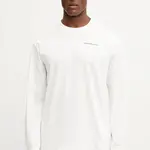 Bavlněné tričko s dlouhým rukávem Peak Performance bílá barva, s potiskem, G80329