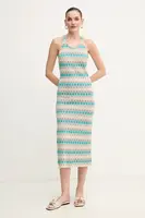 Šaty Fracomina béžová barva, midi, FS25SD5006K414F8