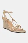 Kožené sandály Tommy Hilfiger METAL LEATHER KNOTS WEDGE SANDAL
