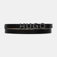Pásek HUGO dámský, černá barva, 50542516