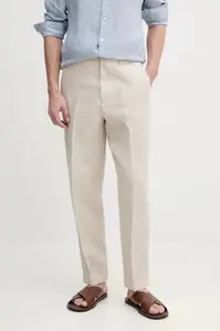 Lněné kalhoty Tommy Hilfiger