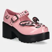 Lodičky Koi Footwear Tira Pink Mary Janes Death Raver Bunny růžová barva, na podpatku, ND199