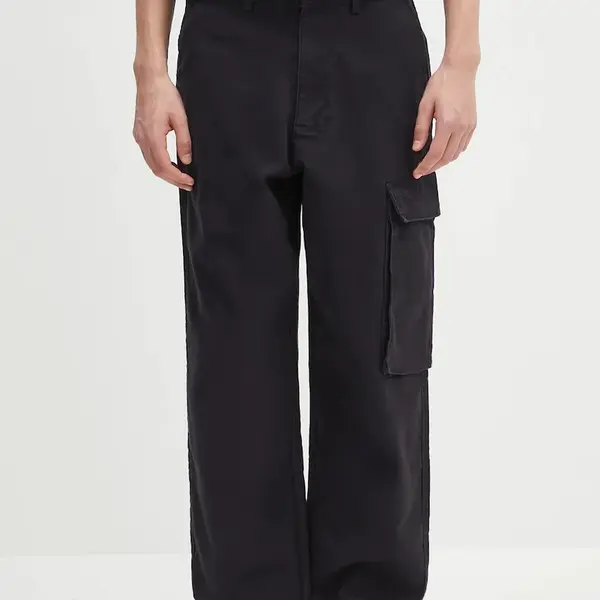 Bavlněné kalhoty Barbour Barbour Jungle Sateen Trouser pánské, tmavomodrá barva, ve střihu cargo, MTR0760