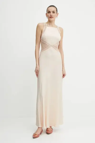 Šaty Twinset béžová barva, maxi, 251TT2112