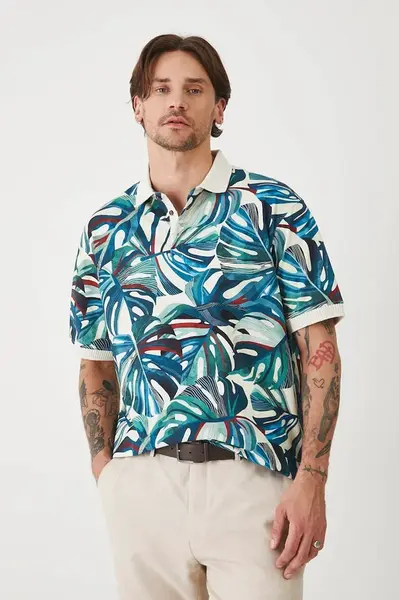 Polo tričko Medicine pánské, béžová barva