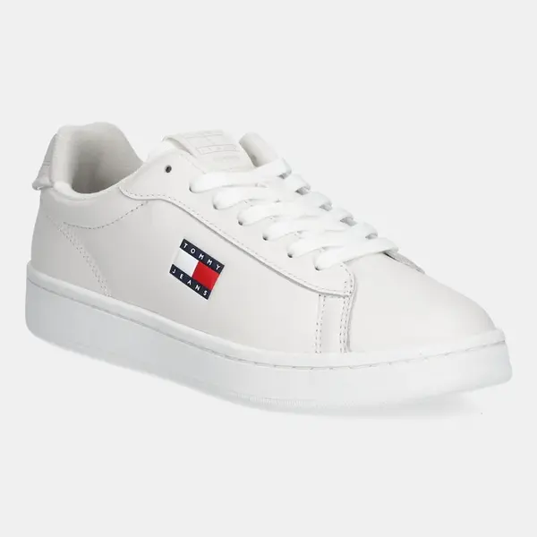 Kožené tenisky Tommy Jeans ARCHIVE' 98 dámské, bílá barva, EN0EN02815