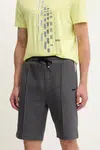 Kraťasy BOSS Green pánské, šedá barva, 50543146
