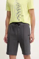 Kraťasy BOSS Green pánské, šedá barva, 50543146