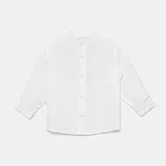 Lněná košile United Colors of Benetton bílá barva, 5IPVGQ01L