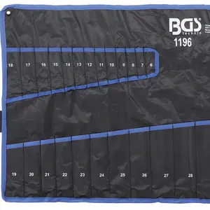 BGS technic Obal na 25 ks plochých klíčů, pro velikosti 6-32 mm, tetronový - BGS 1196-LEER