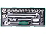 Gola sada 1/2", 6hranné hlavice, 10-32 mm, 25 kusů v kazetě - JONNESWAY S04H4125SP