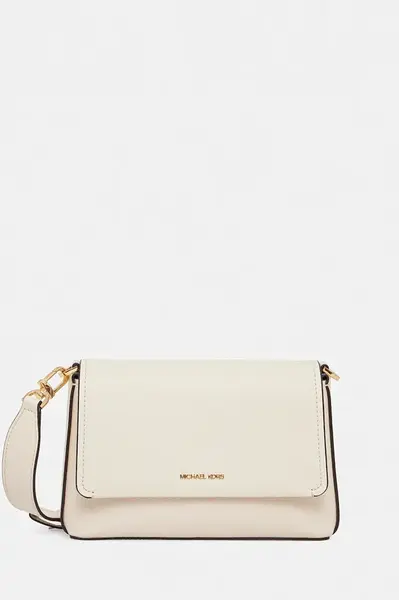 Kožená kabelka MICHAEL Michael Kors NESSA béžová barva, 30T5G8ZM1L