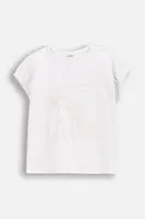 Dětské tričko Coccodrillo bílá barva, FLOWER PARADISE GIRL JUNIOR