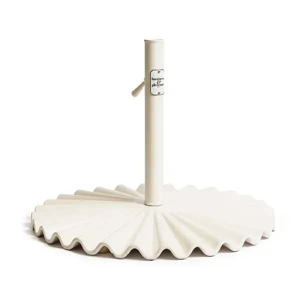 Stojan na zahradní slunečník Business & Pleasure Co. Clamshell Base 25 kg bílá barva