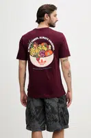 Bavlněné tričko adidas Originals Graphic Lo Ss T pánské, vínová barva, s potiskem, JW2976