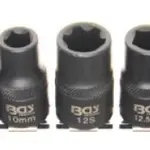 BGS technic Hlavice 1/2” speciální pro autoservisy, 3-, 5-, 6- a 10hranné, sada 10 ks - BGS 2560